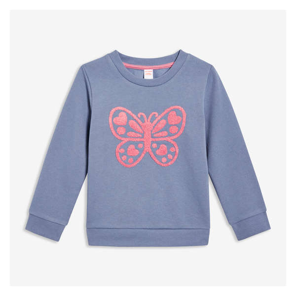Toddler Girls' Graphic Sweatshirt - Dusty Blue